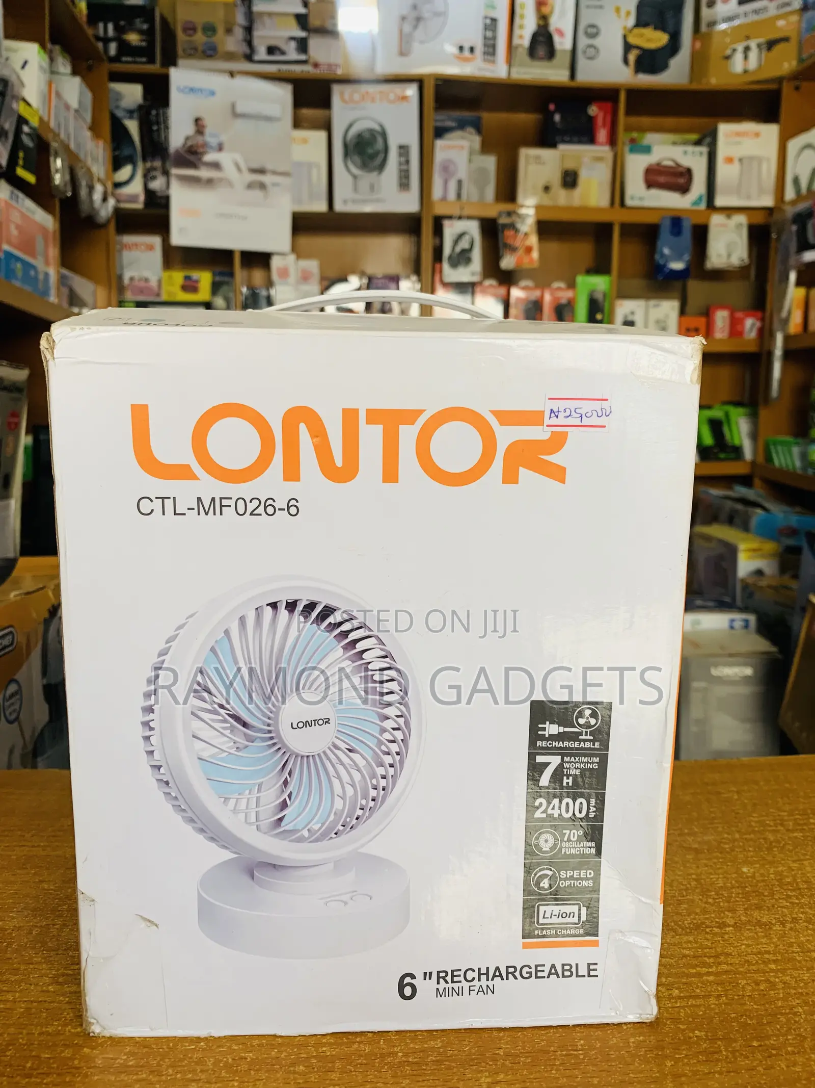 Lontor Rechargeable Mini Fan CTL-Mf026-6
