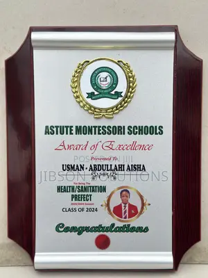 Branded Customized Wooden Plaque Award