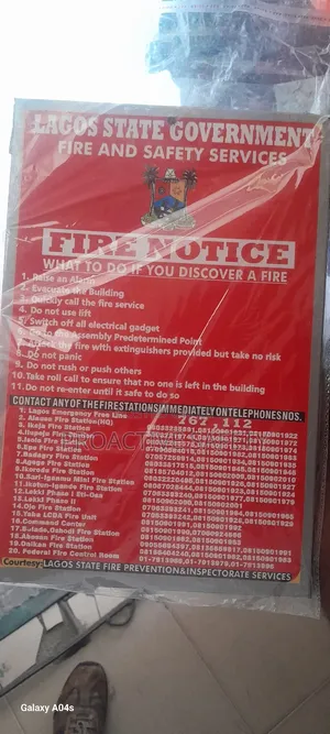 Safety Fire Notice