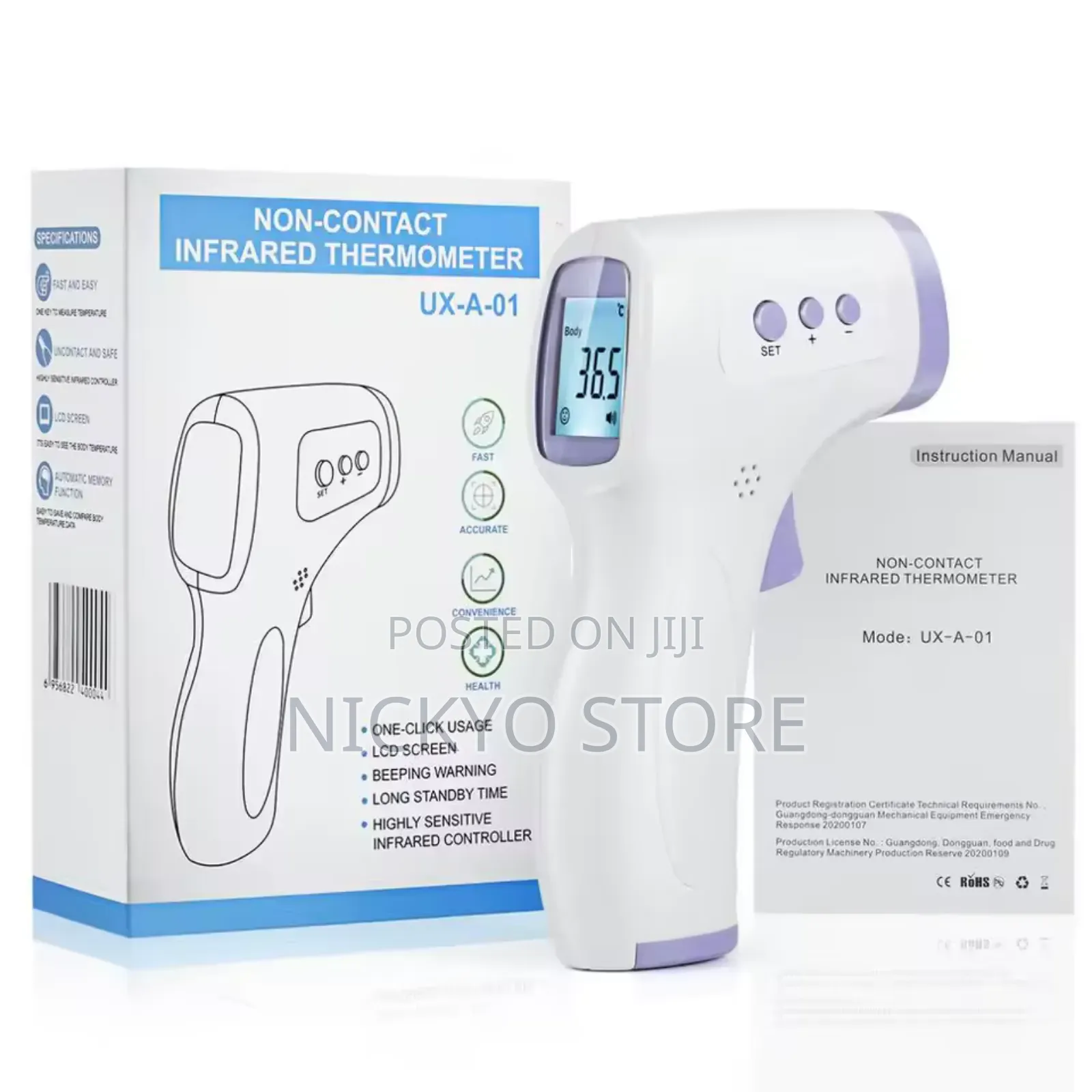 Infrared Non Contact Digital Handheld Forehead Thermometer
