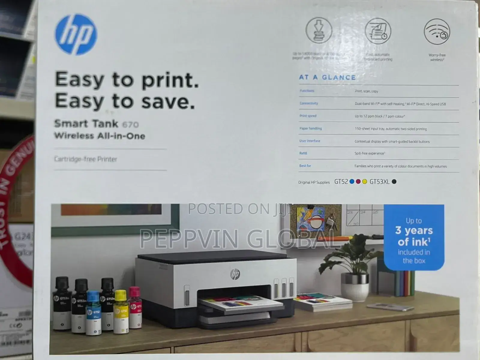 HP Smart Tank 670 Wireless Printer