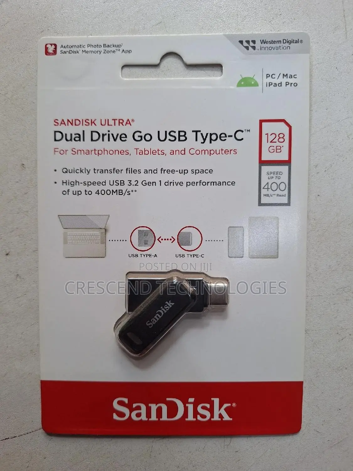 128gb Sandisk Dual Drive Usb Type-C