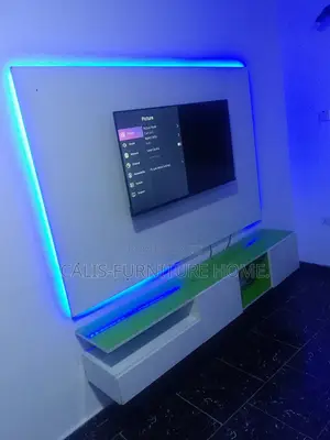 6ft X 6ft TV Console (White and Green)