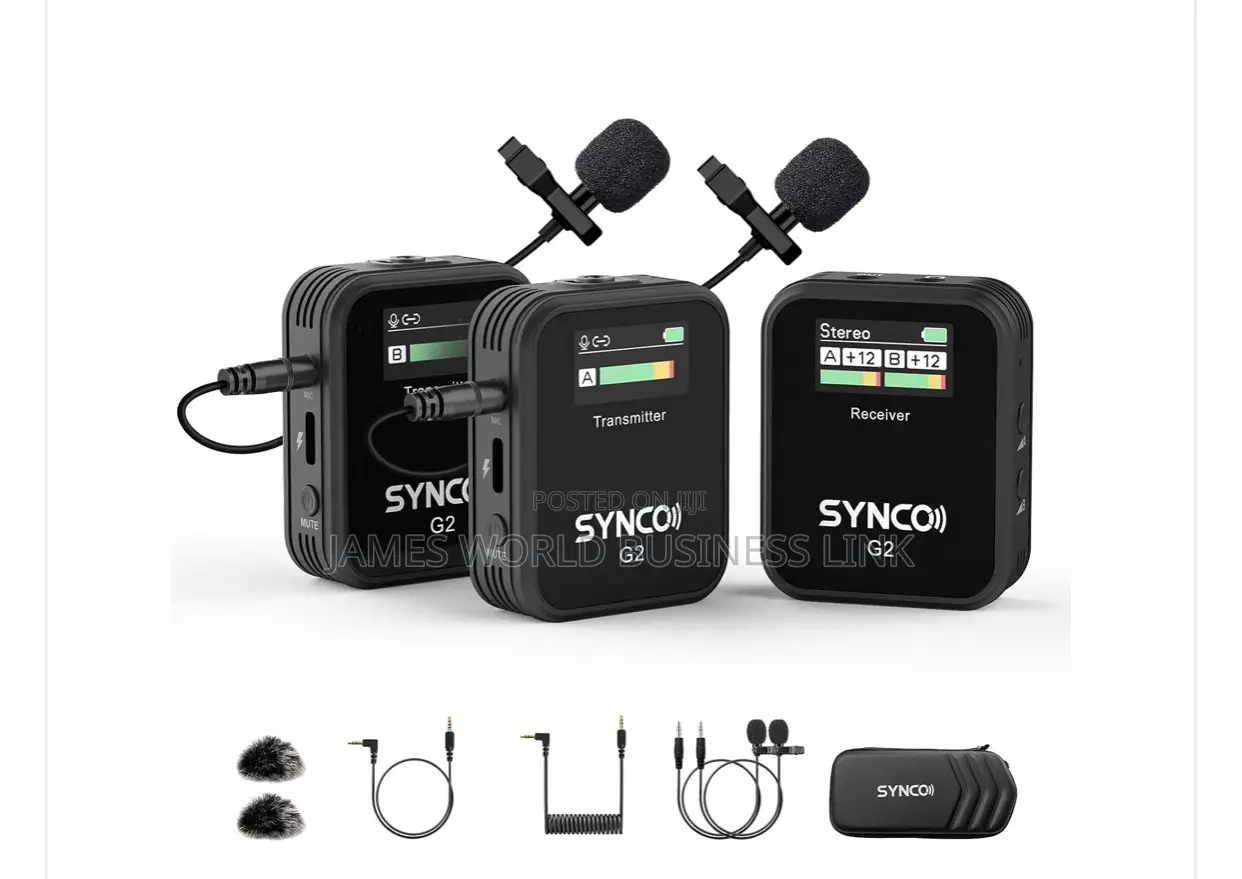 Synco G2 Daul Wireless Lapel Microphone for Phone Camera