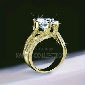 Zirconia Solid Gold Luxury Engagement/Proposal Ring