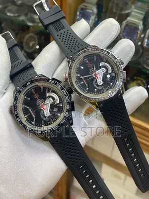 Photo - Tag Heuer Carrera Chronograph Rubber Strap Watch Black