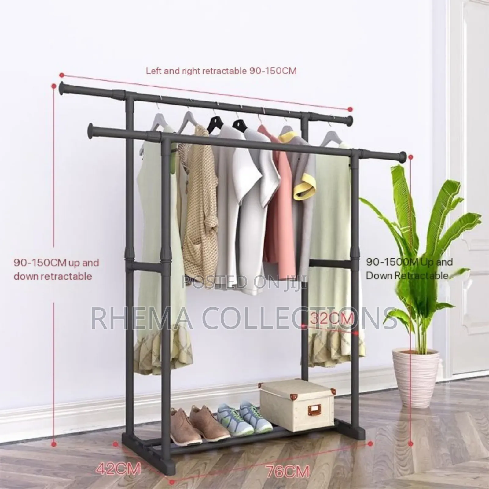 Double Pole Telescopic Clothe Rack
