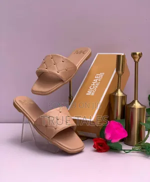 Michael Kors Bead Embellished Flat Slippers With Branded Box