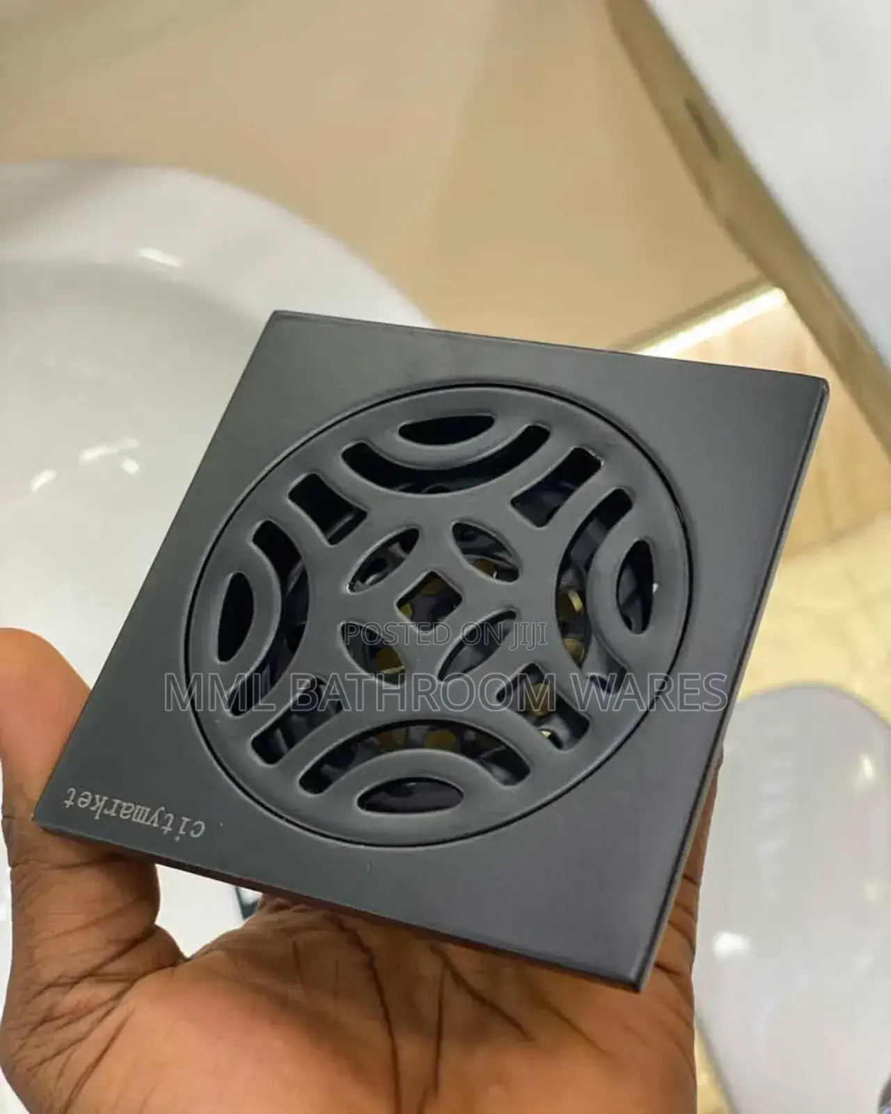 Square Black Floor Drains