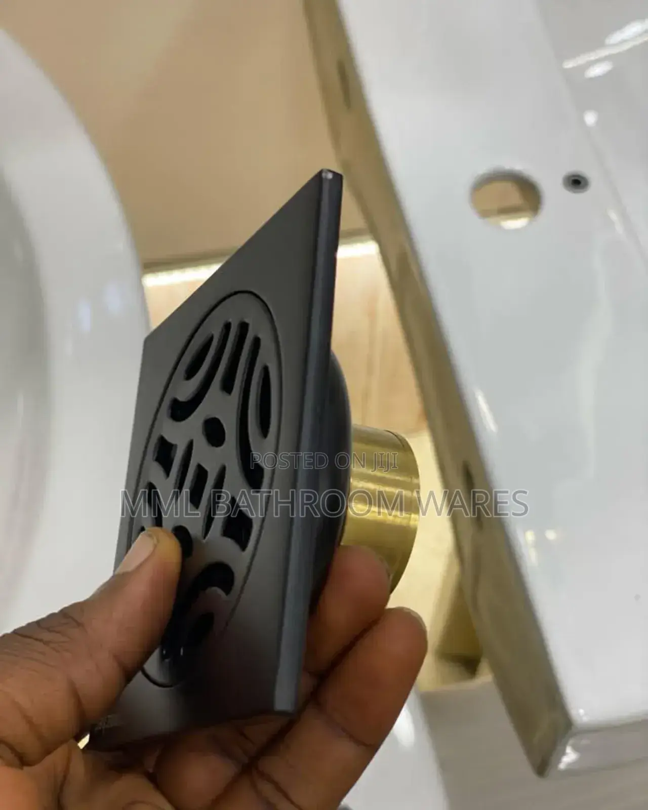 Square Black Floor Drains