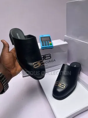 Men's Matte Leather Balenciaga Half Shoe