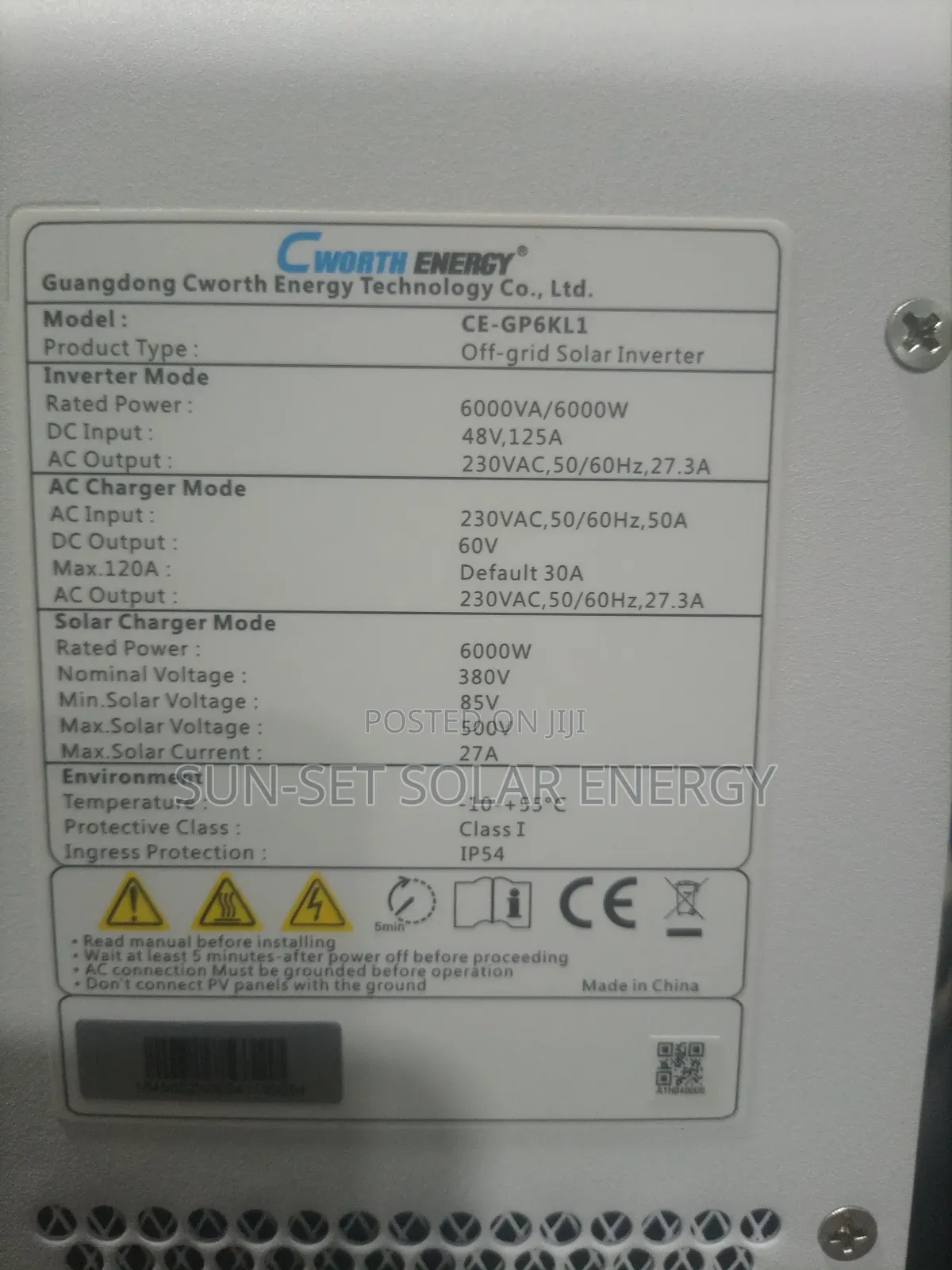 Cworth Energy 6kva 48v With Warranty.