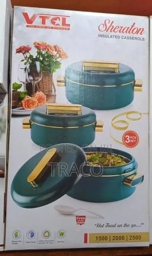 VTCL Insulated Serving Food Flask - 3 Piece Set