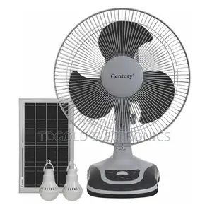 Century 12” Rechargeable Fan With 9V 10W Solar Panel 12”