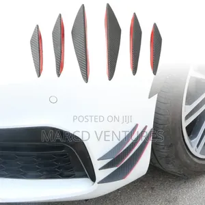 6pcs Of Carbon Fiber Knife Bumper Hood Modifications