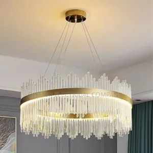 Led European Design Ring Chandelier for Living Room.