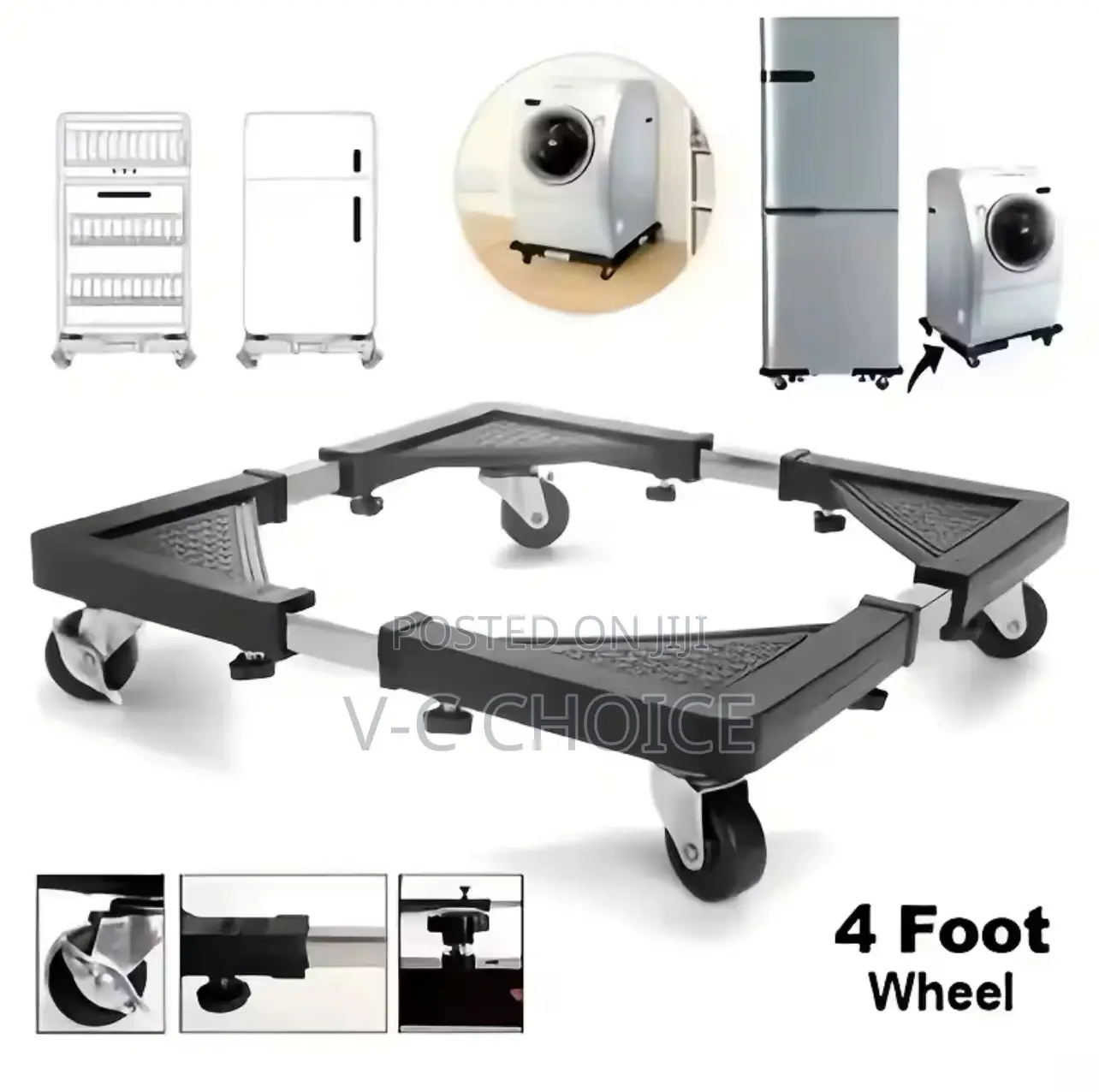 Adjustable Roller Base For Refrigerator/Washing Machine