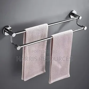Steel Double Bathroom Towel Hanger