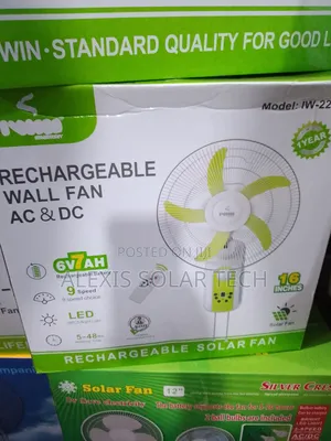 16inches AC/DC Iwin Rechargeable Wall Fan