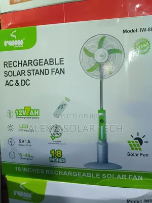 Photo - 18inches Iwin Solar Rechargeable Fan