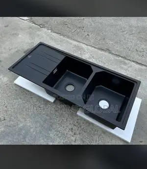 Marble Black Double Blow Kitchen Sink