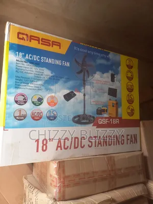 Qasa 18 Inches AC/DC Standing Fan + Remote (Non Rechargeable