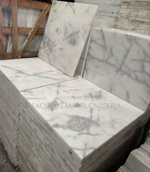 White Carara Marble Tiles 20mm Thickness