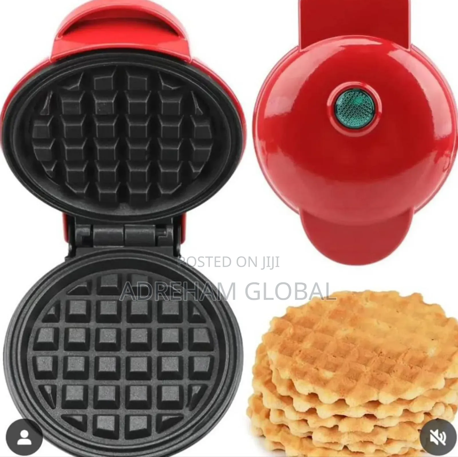 Round Shape Mini Electric Waffle Maker