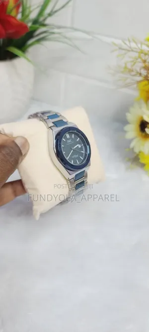 Silver and Blue Mix IWC Wristwatch