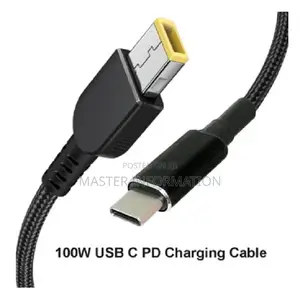 Photo - PD 100W 18.5-20v Square Tip to USB-C Cable for Lenovo