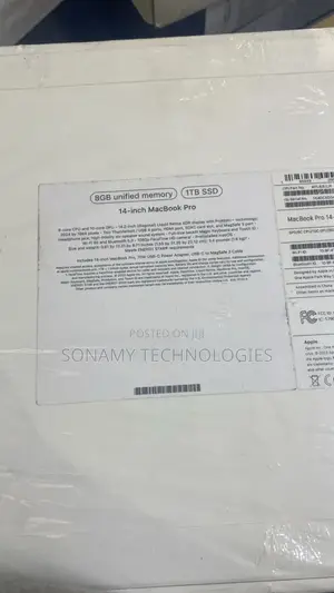 New Laptop Apple MacBook Pro 2023 M3 14-Inch 8GB Apple M3 SSD 1T