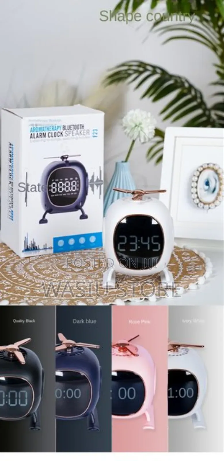 Aromatherapy Bluetooth Alarm Clock Speaker