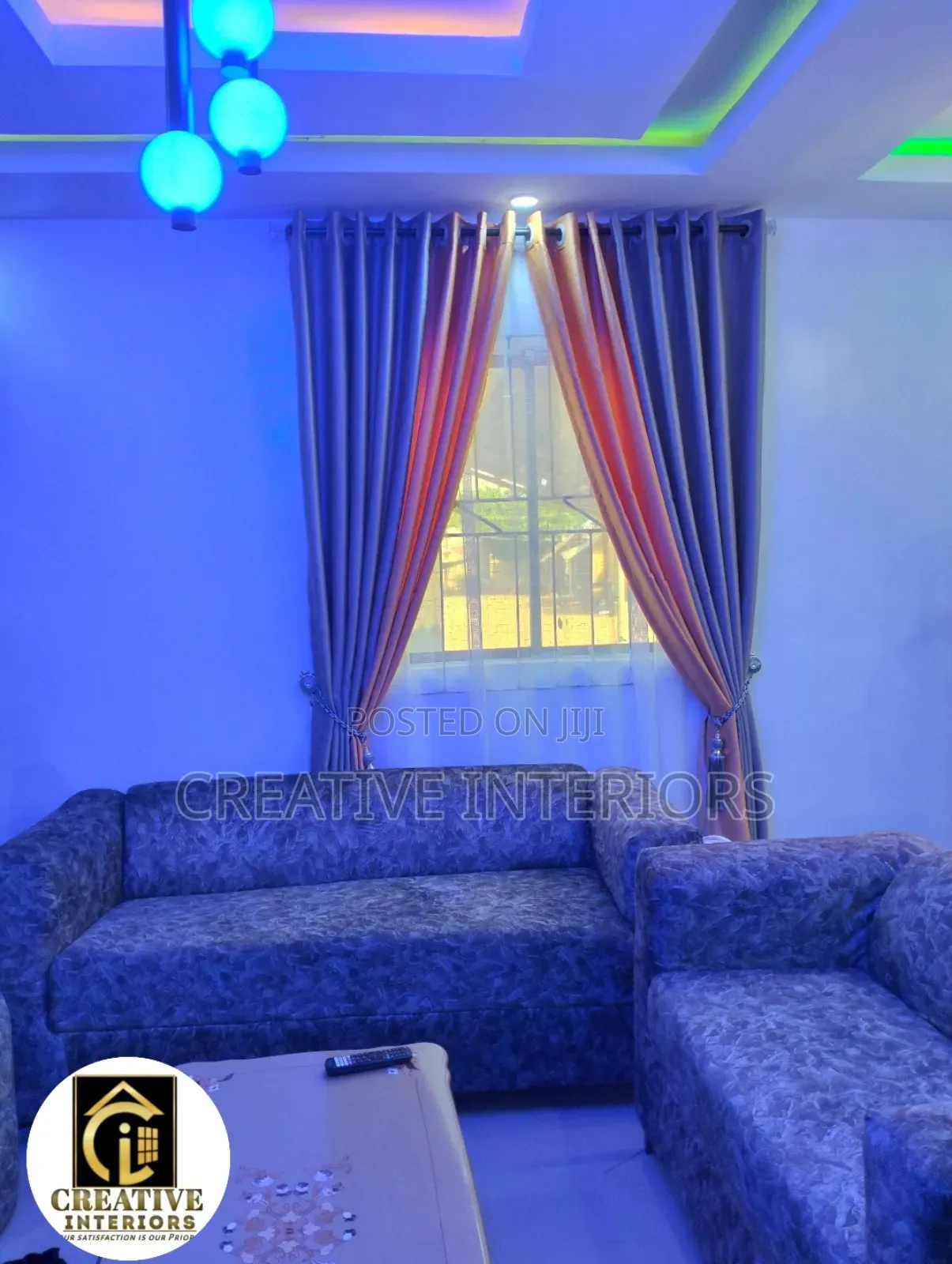 Grey/Gold Curtains Material