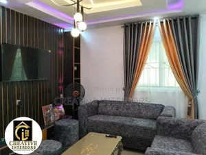 Grey/Gold Curtains Material