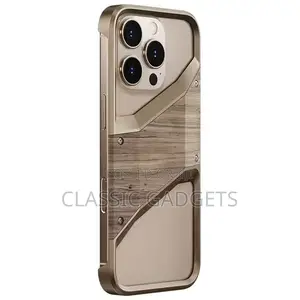 Aluminum Alloy Wood Frameless Case for iPhone 16 Pro Max