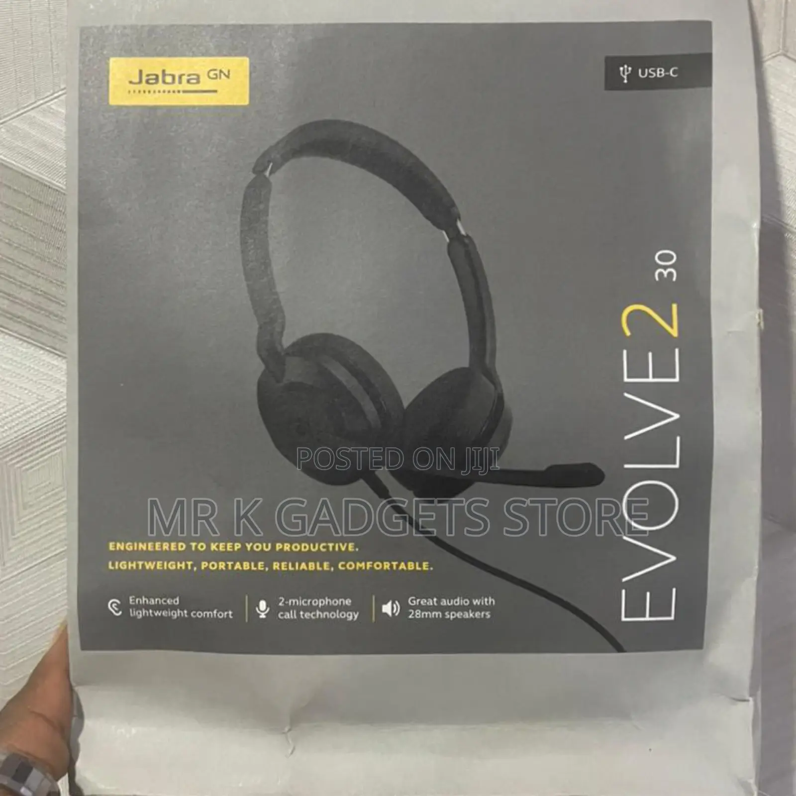 Jabra Evolve2 30 Wired Stereo Headset USB-A