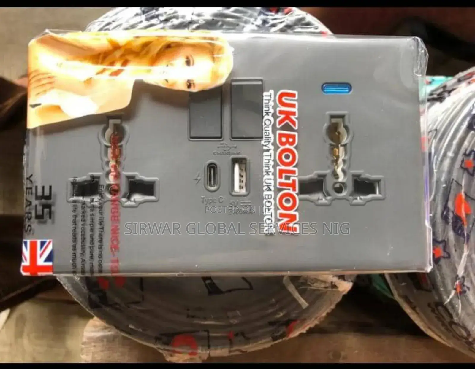 UK Boton 13mps Single and Double Socket Type C+USB