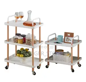 3 Layers Kitchen Square Cart Simple Multi-Function Simple