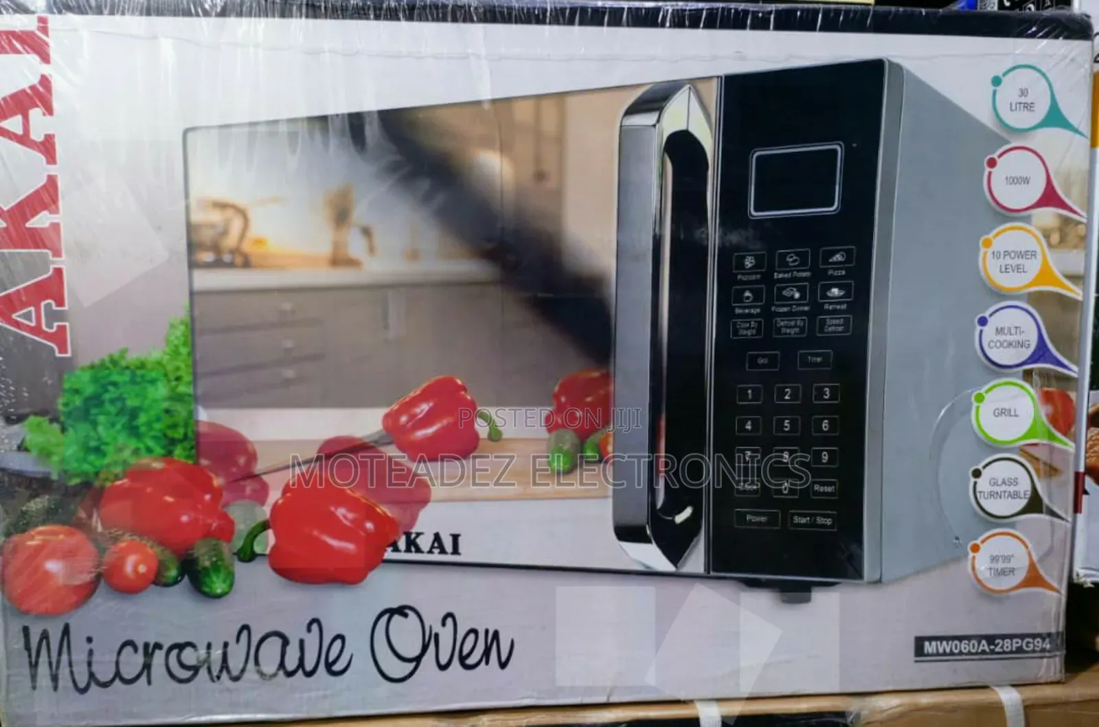 Akai 30l Low Voltage Convectional Digital Microwave Oven With Grill