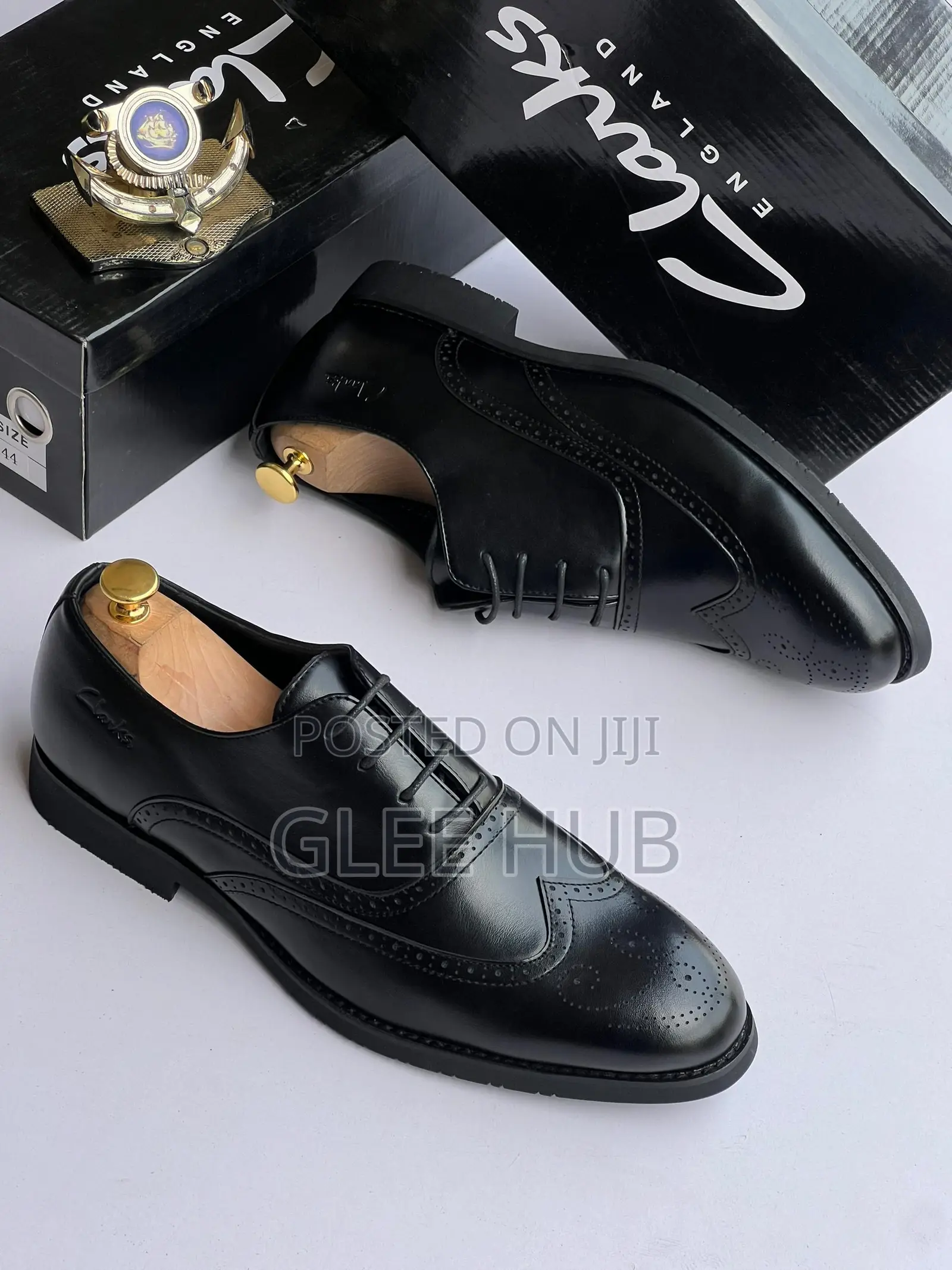 Clarks Flat Black Corporate Shoes