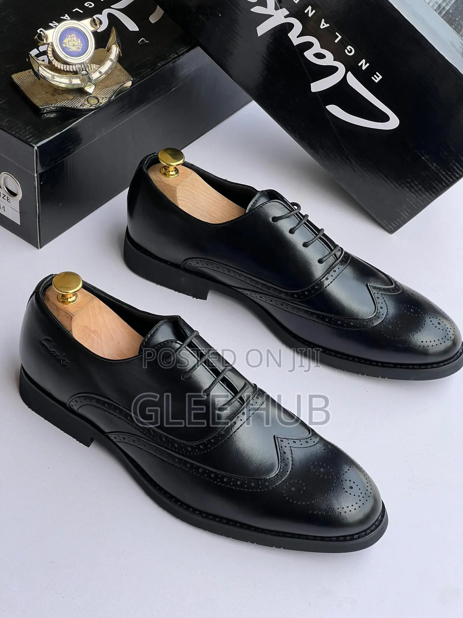 Clarks Flat Black Corporate Shoes