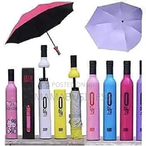 Travel Folding Portable Wine Bottle Umbrella,