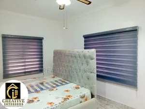 Grey Colour Day and Night Window Blinds
