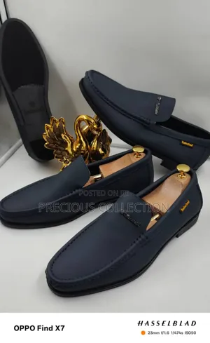 Men's Timberland Single Sole Matte Leather Logo Loafers