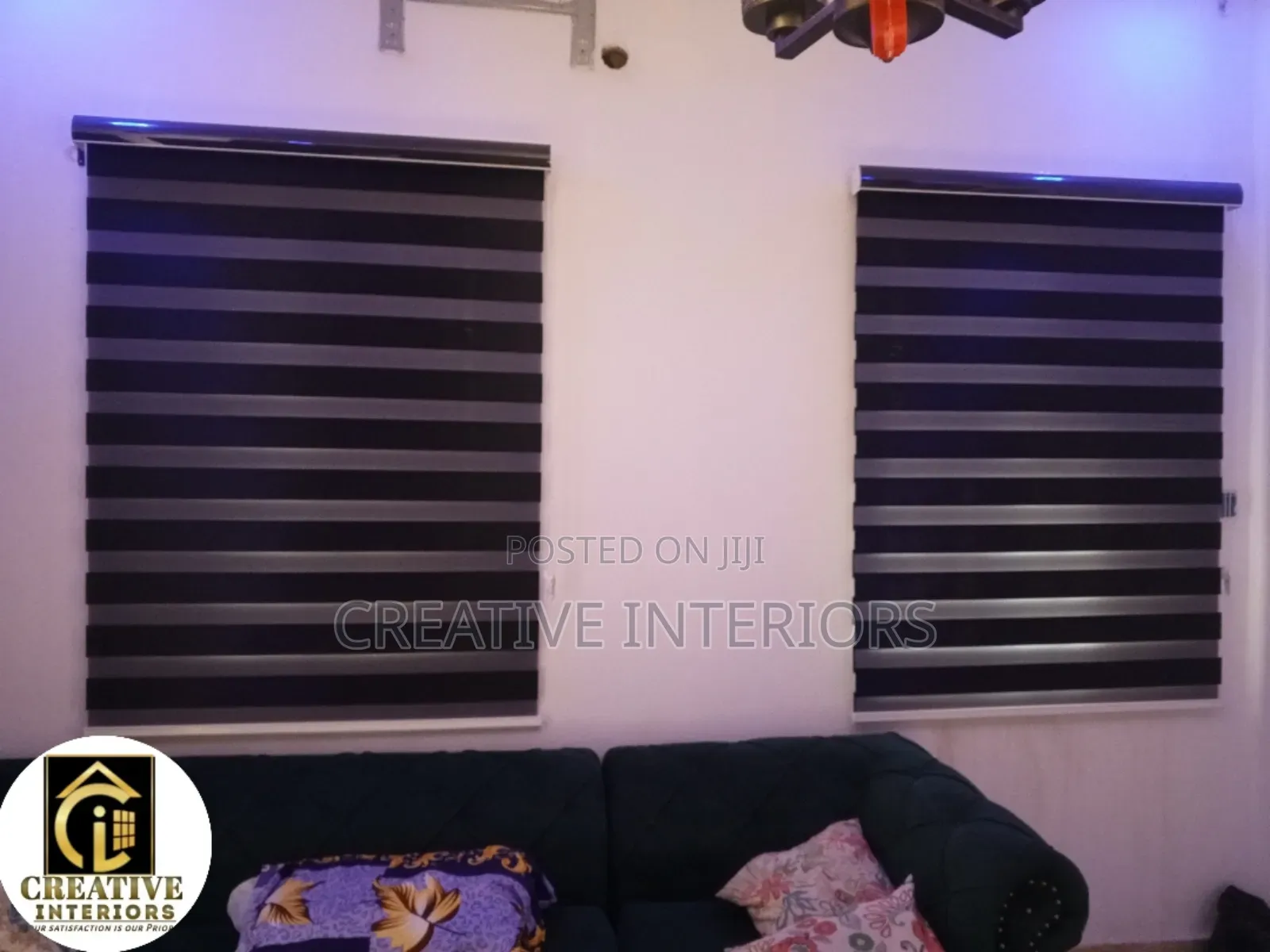 Plain Black Day Nd ₦Ight Window Blinds