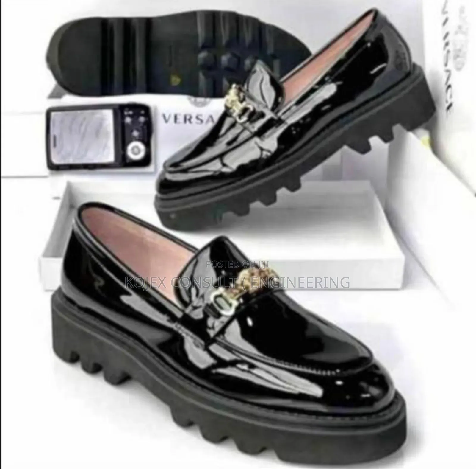 Versace Laced Flats Shoes