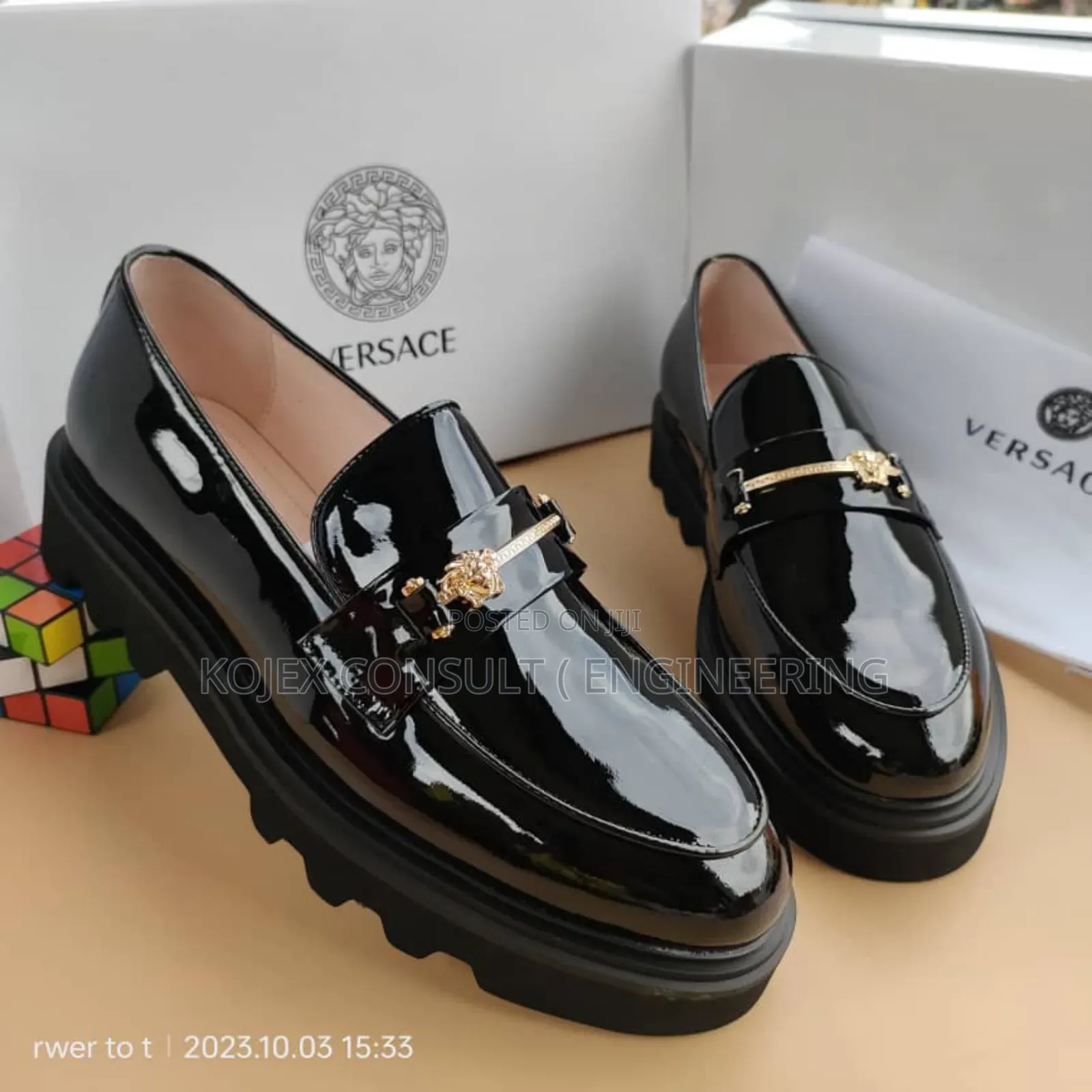 Versace Laced Flats Shoes