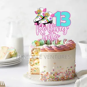 Rolling Into 13 Cake Topper