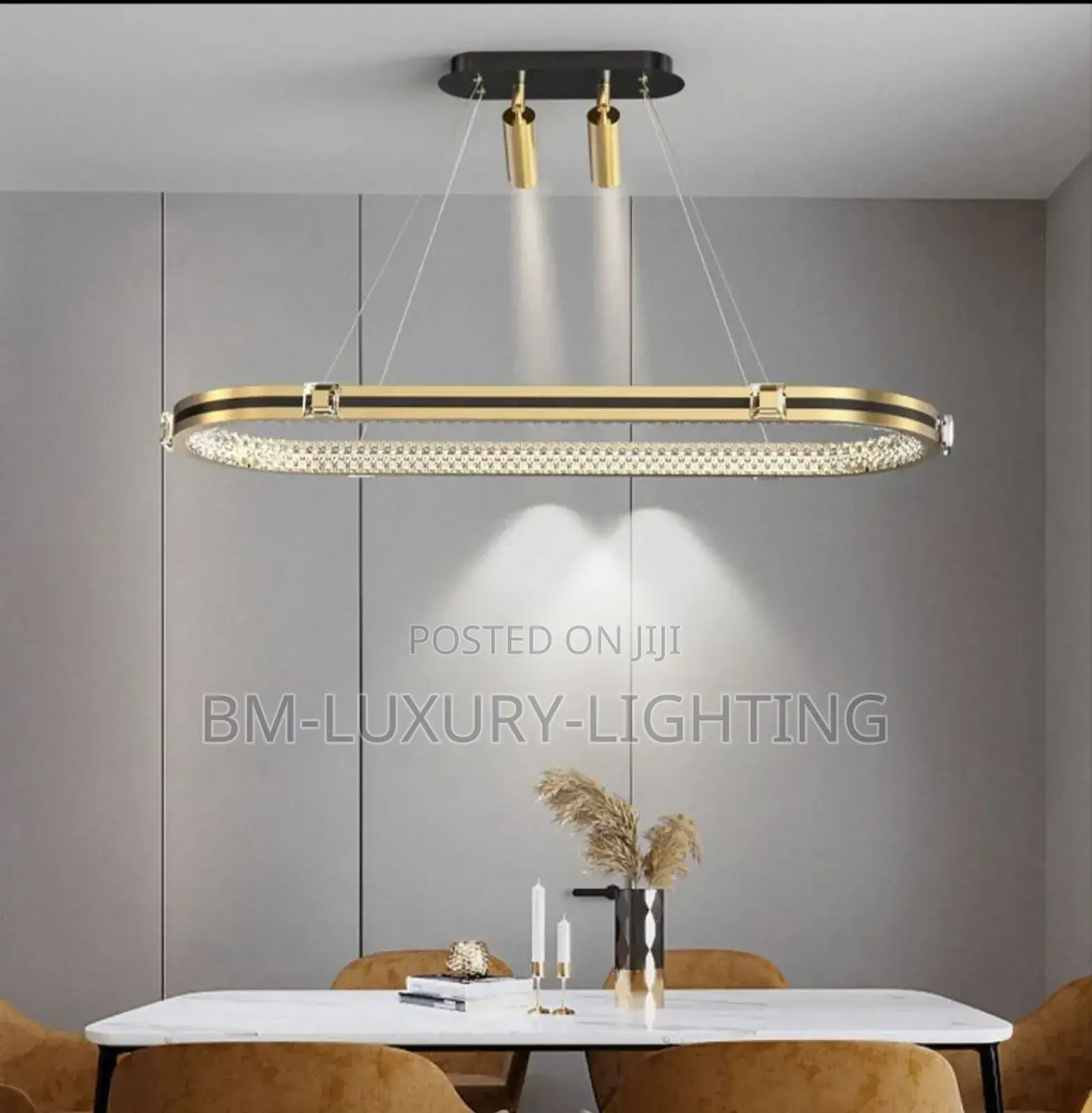 Luxury LED Dining Light With 2 Tracks Added