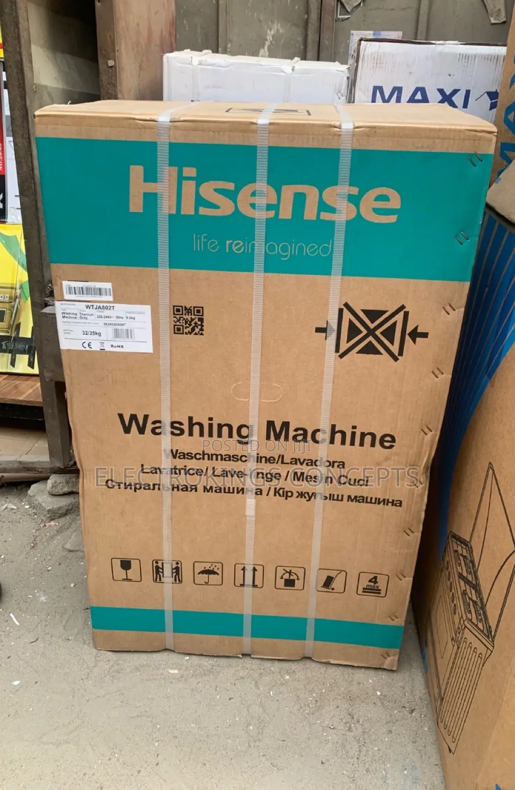 Hisense 8kg Automatic Top Loader Washing Machine Wm 802t